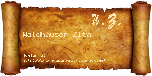 Waldhauser Zita névjegykártya